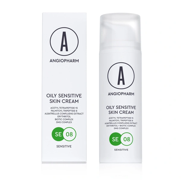 Купить Легкий крем для чувствительной кожи Oily Sensitive Skin Cream, 50 мл ANGIOPHARM Легкий крем для чувствительной кожи Oily Sensitive Skin Cream, 50 мл
